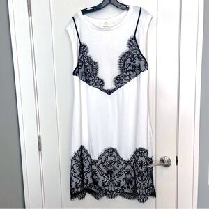 Maeve Lace T-Shirt Slip Dress 1X